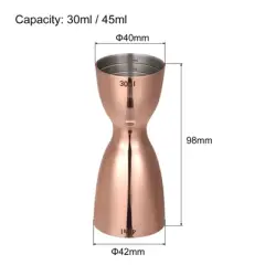 Unique Bargains Multifunction Stainless Steel Bar Cocktail Jigger with Measurements