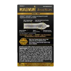 Trojan Magnum Bareskin Large Size Lubricated Latex Condoms - 10ct