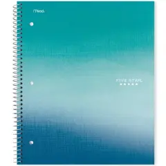 Five Star Fashion 1 Subject 80ct College Ruled Notebook Ombre Tide