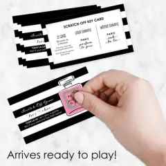 Big Dot of Happiness Paris, Ooh La La - Paris Themed Baby Shower or Birthday Party Game Scratch Off Cards - 22 Count
