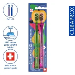 Curaprox CS 5460 Summer Edition 2025, Ultra Soft Toothbrush for Gentle and Powerful Daily Cleaning, 2 pcs