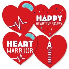 Big Dot of Happiness Happy Heartiversary - Hearts Decorations DIY CHD Awareness Essentials - Set of 20