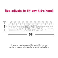 Hygloss&reg; Happy 100th Day Paper Crowns, Pack of 24