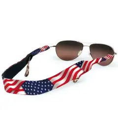 Croakies XL Croakies Eyewear Retainer, USA Flag|Made in USA|Made of durable woven Climbing rope
