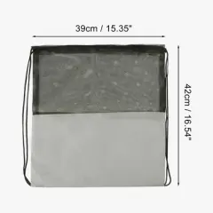 Unique Bargains Drawstring Backpacks Polyester Gray 1 Pc