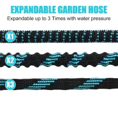 Expandable Garden Hose - 50ft - Multi-Function Spray Nozzle