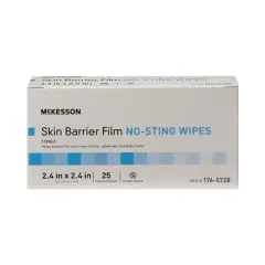 McKesson Sterile Skin Barrier Wipes, No-Sting, 2.4in x 2.4in