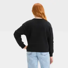 Girls' Cropped 'ACDC' Sweatshirt - art class&trade; Black