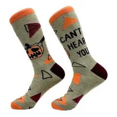 Crazy Dog Women's I Cant Hear You Socks Funny Cut Halloween Pumpkin Joke Footwear