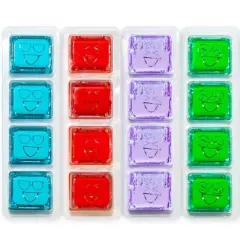 Glo Pals Light Up Water Cubes -  Set of 16 Cubes - Red, Blue, Green, Purple