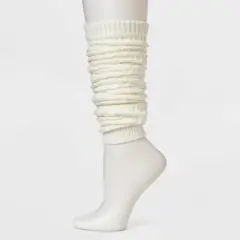 Women's Textured Super Soft Legwarmer Boot Socks - Auden&trade; Ivory 4-10