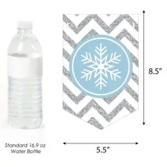 Big Dot of Happiness Winter Wonderland - Snowflake Holiday Party and Winter Wedding Bunting Banner - Snowflake Party Decorations - Winter Wonderland