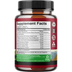 Horny Goat Weed Capsules, Tongkat Ali Saw Palmetto Extract Panax Ginseng and Black Maca Root for Stamina & Energy, Nature's Craft, 20ct