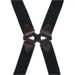 Aisenin Men's Elastic Solid Color Dress Ubee Side Clip Suspenders