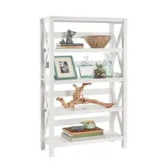 X-Frame 5-Tier Bookshelf White - ClosetMaid