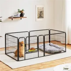 Yaheetech 6-Panel Heavy Duty Dog Playpen Fence for Outdoor Indoor