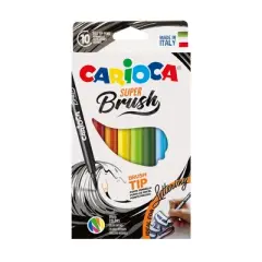 CARIOCA Super Brush Washable Felt Tip Pens, 10 Per Pack, 2 Packs