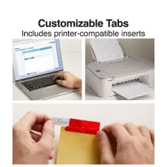 Staples Big Tab Insertable Paper Dividers 5-Tab Buff 4 Sets/PK 13515/14481