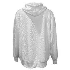 NBA Oklahoma City Thunder Women's Long Sleeve Crusive Textured White Hooded Sweatshirt