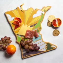 Totally Bamboo Minnesota Summer Stokes Cutting Board: Lightweight Bamboo, Multicolored, 11.75" x 13.25", Hand Wash