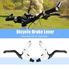Unique Bargains Universal Aluminum Alloy Bicycle Brake Lever Handlebar 0.86" White 1 Pair
