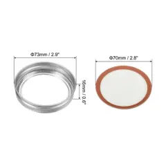 Unique Bargains Regular Mouth Iron Split-Type Leak-Proof Mason Jar Lids 10 Pcs