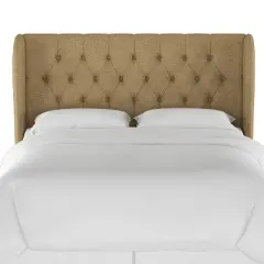 Tufted Woven Upholstered Wingback Headboard - Skyline Furniture