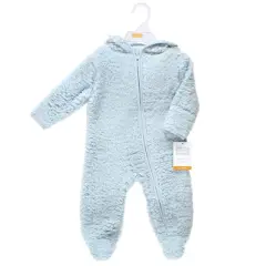 Hudson Baby Faux Shearling Bunting 1pk, Light Blue