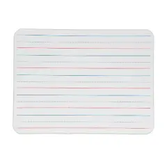 Flipside Products Two-Sided Dry Erase Board, Plain/Red & Blue Ruled, 9" x 12", Pack of 4