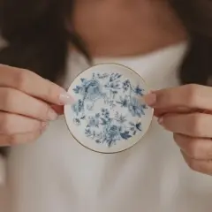 Sweet Water Decor Blue Delft Jewelry Dish - 3x3"