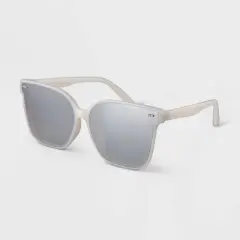 Women's Plastic Shield Sunglasses - A New Day&trade; White