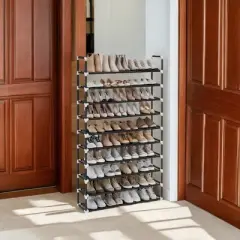 10-Tier Shoe Rack: Space-Saving Design, Easy Assembly, Ideal Shoe Storage Solution for Hallway Closets