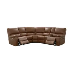 3pc Quinby Leather Power Sectional - Abbyson Living