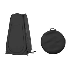 Leisure Sports Portable Pop-Up Privacy Pod - Collapsible Outdoor Shelter for Beach and Camping with Carry Bag - Black