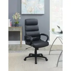 Simple Relax High-Back Adjustable Height Office Chair in Black