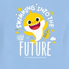Toddler's Baby Shark Swimming Into the Future Happy T-Shirt