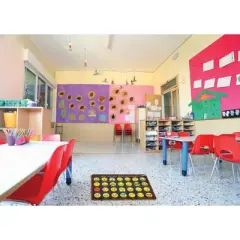 Smart Poly&reg; Welcome Mat with Slip Resistant Backing, 15.5" x 23.5", Emotion Icon Feelings