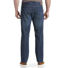 True Nation Washed Blue Athletic-Fit Stretch Jeans - Men's Big and Tall