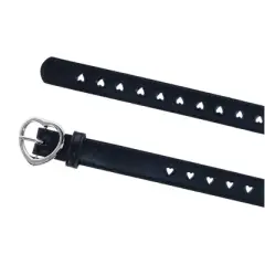 CTM Girls Love Heart Punched Hole Belt