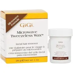 GiGi Microwave Tweezeless Wax (PACK OF 2) Non-Strip Facial Hair Remover, 1 oz - MICROWAVE FORMULA