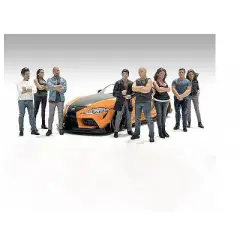 "Car Meet 3" 8 piece Figure Set for 1/24 Scale Models by American Diorama
