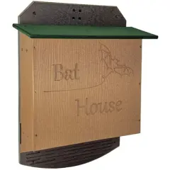 JCs Wildlife Poly Lumber Large Triple Chamber Bat House - Holds up to 300 Bats, Easy for Bats to Land and Roost - Outdoor Bat Shelter - Weather