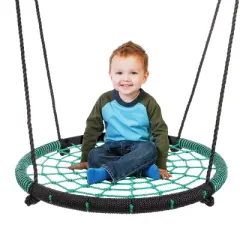 Toy Time Kids' Large Spider Web Saucer Hanging Tree Swing
