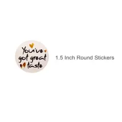 Wrapables 1.5 inch You've Got Great Taste Stickers Roll, Sealing Stickers and Labels for Boxes, Envelopes, Bags, Small Businesses, Bake Sales (500pcs)