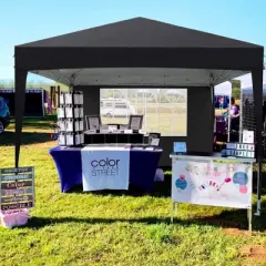 SUGIFT 10' x10' Folding Canopy Tent with 4 Removable Sidewalls,  Easy Setup for Outdoor Events, Parties, Camping, Markets, Partys