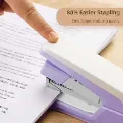 Deli Effortless Desktop Stapler, Heavy Duty Stapler, 40-50 Sheet Capacity, One Finger, includes Staples & Staple Remover
