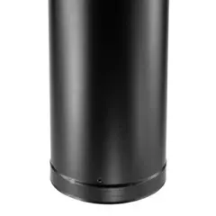 DuraVent DVL 6 x 8 Inch Galvanized Stainless Steel Double Wall Wood Burning Stove Pipe Connector for Chimney to Vent Smoke/Exhaust, Black
