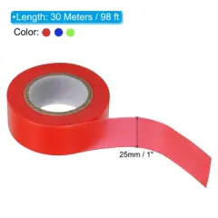 Unique Bargains PVC Non-Adhesive Flagging Tapes for Tree Survey Boundaries 3 Pcs