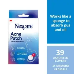 Nexcare Thin & Transparent Acne Patches - 39ct