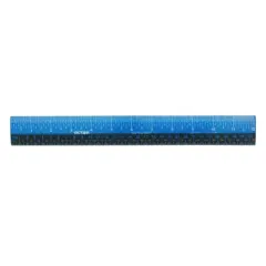 Victor Easy Read&trade; Ruler, Plastic, Blue/Black, 12", Pack of 6